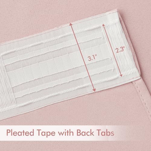 Light pink back tab blackout curtains 96 in — photo 4
