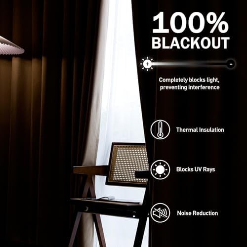 Beige linen thermal insulated blackout drapes — photo 5
