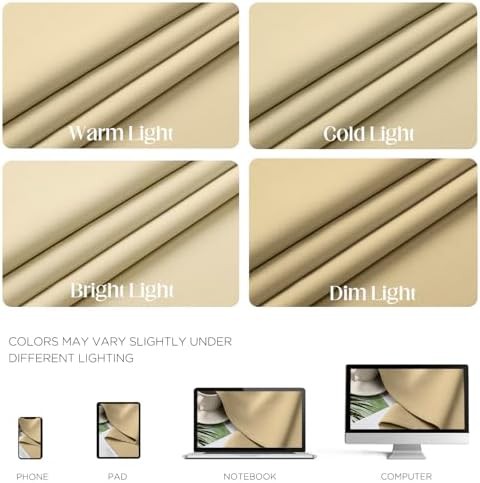 Beige room darkening 84 inch drape — photo 4
