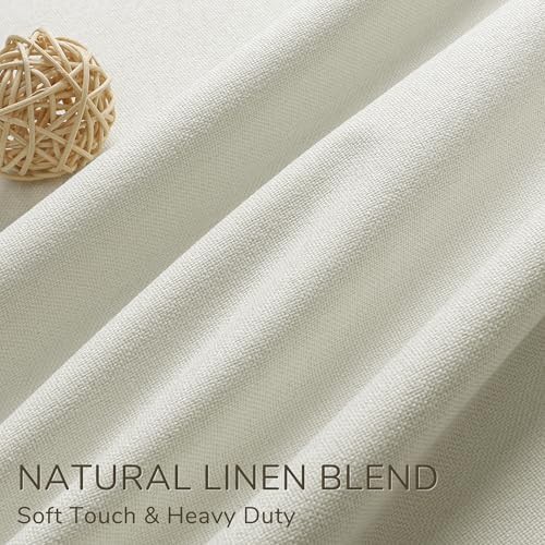Ivory pinch pleated linen curtains 84 inches — photo 4