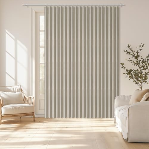 Cream white thermal folding room divider 98 by 106 in