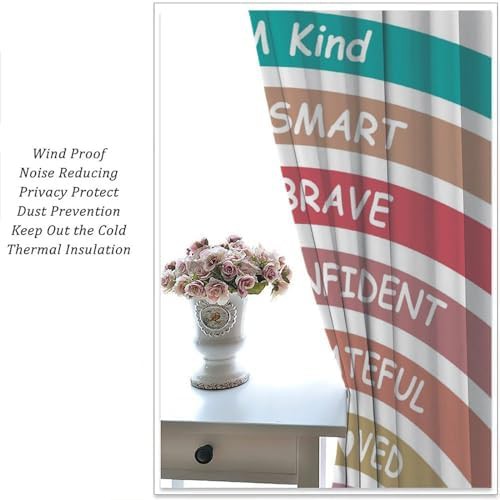 Boho rainbow classroom reading corner curtains 45 in — photo 5