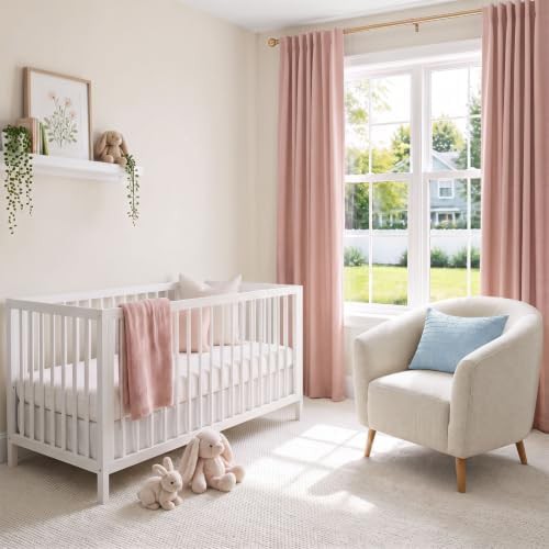 Blush pink total blackout curtains 84 inch — photo 4