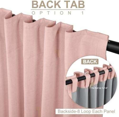 Blush pink total blackout curtains 84 inch — photo 5