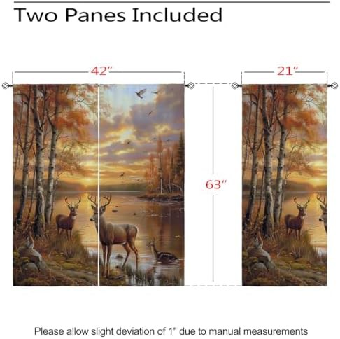 Deer forest elk blackout curtain 63 in — photo 3