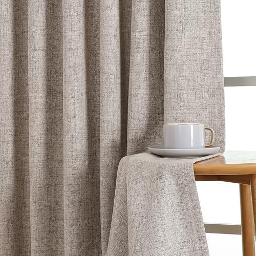 Natural linen 108 inch blackout drape — photo 5