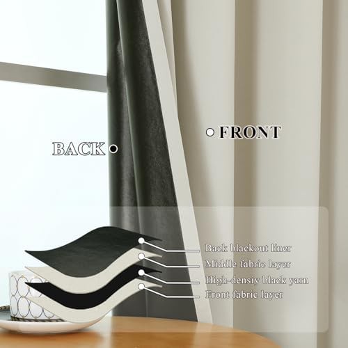 Cream Thermal Insulated Total Blackout Curtains — photo 3