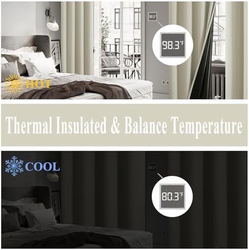 Cream Thermal Insulated Total Blackout Curtains — photo 5