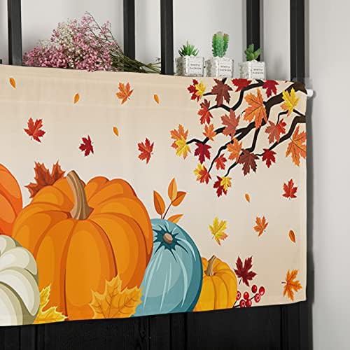 Harvest pumpkin autumn kitchen window valance — photo 5