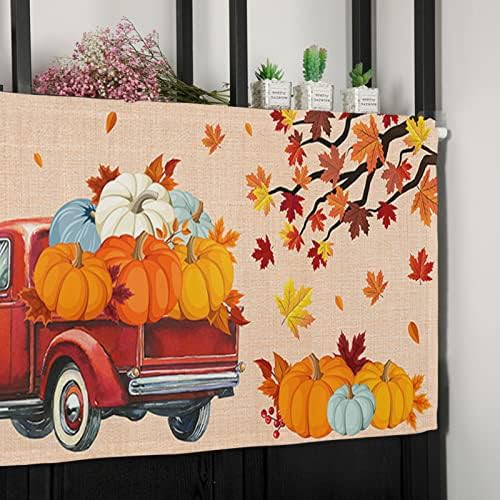 Pumpkin truck farmhouse fall kitchen valance — photo 5