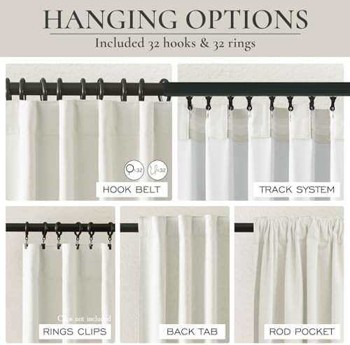 BeigeWhite Linen Short Kitchen Blackout Curtains — photo 4