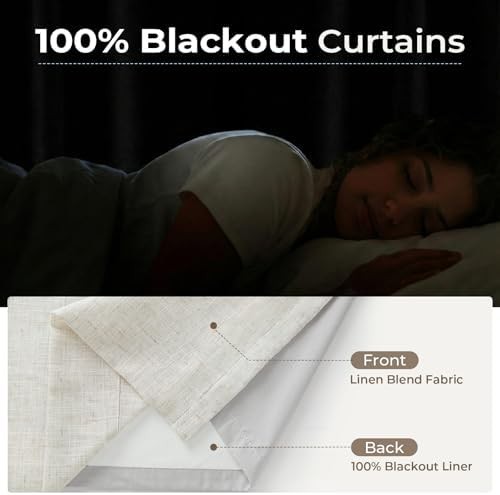 Natural Pinch Pleated Total Blackout Curtains — photo 5
