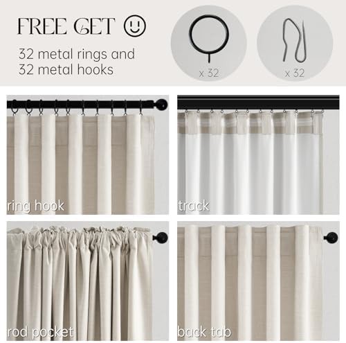 Ivory Birch Linen Pinch Pleated Curtains — photo 5