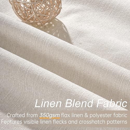 White Linen Pinch Pleat Boho Curtains — photo 3