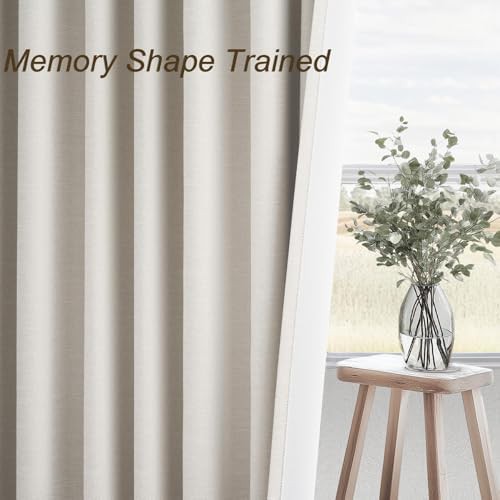 White Linen Pinch Pleat Boho Curtains — photo 4