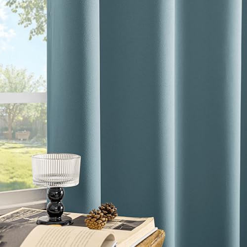 Dusty blue blackout curtains 63 in — photo 4