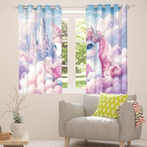 Vintage castle glitter cloud blackout curtain 54 in — photo 5