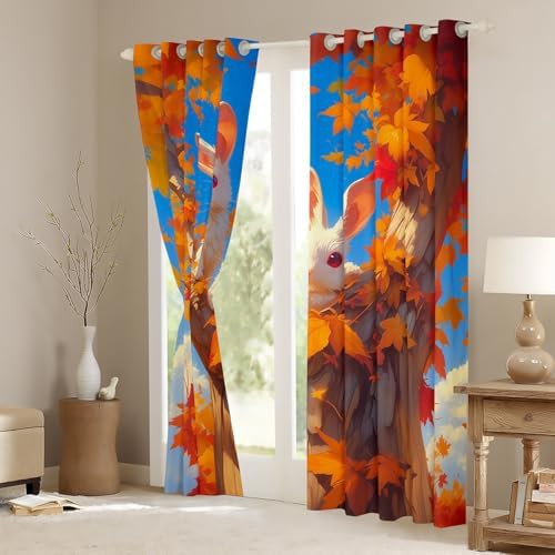 Wild rabbit fall harvest maple blackout curtain 45 in — photo 3