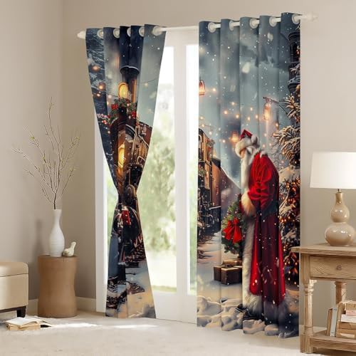 Santa Claus night train winter blackout curtain 45 in — photo 3