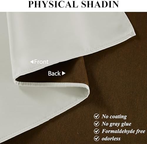 Beige Short Blackout Tiers for Bedrooms — photo 3