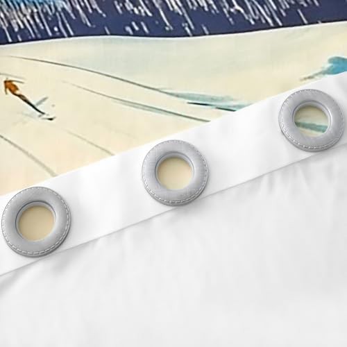 Skiing athlete extreme sports window curtains — photo 4