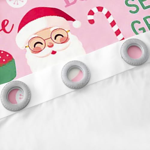 Gingerbread candy Christmas pink blackout curtain 84 in — photo 5