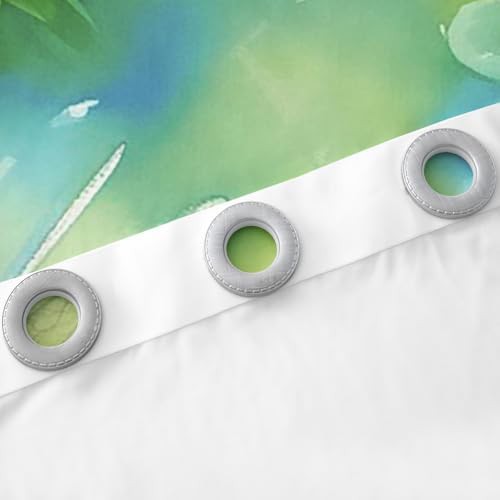 Dragonfly and summer pond flower window curtains — photo 4