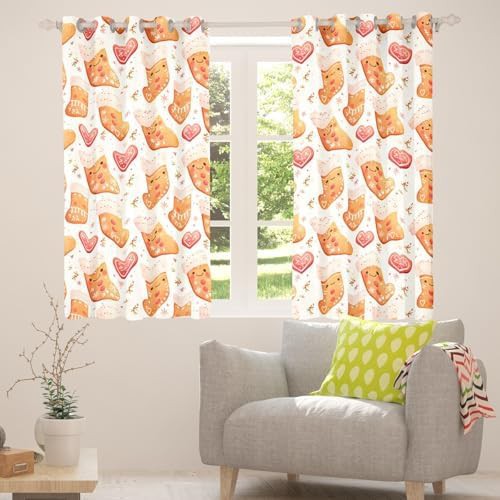 Merry christmas yellow stockings window curtain decor — photo 5