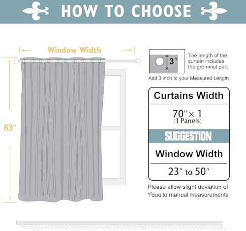 Wide room divider and blackout curtain 63 inch — photo 5