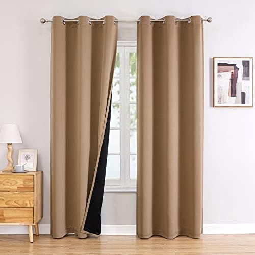 Total blackout bedroom curtains 72 inches long