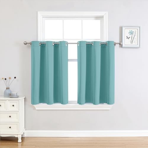Short bedroom blackout curtains 36 inches long