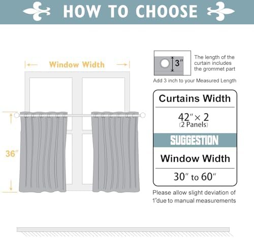 Short bedroom blackout curtains 36 inches long — photo 5