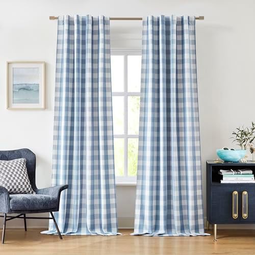 Blue Buffalo Plaid Total Blackout Curtains