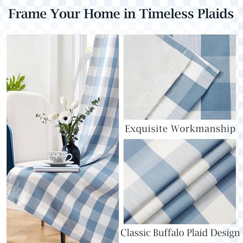 Blue Buffalo Plaid Total Blackout Curtains — photo 5