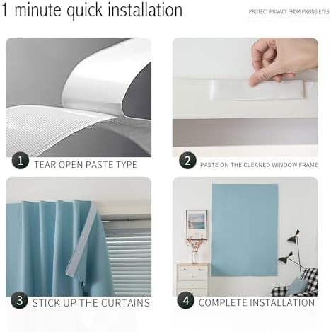 Lake blue self adhesive temporary window shade — photo 3