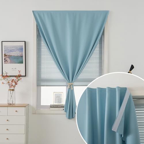 Lake blue self adhesive temporary window shade — photo 5