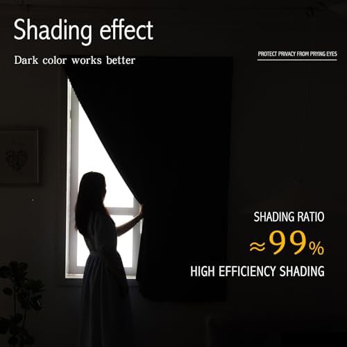 Black total blackout adhesive window shade — photo 4