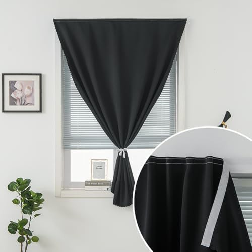 Black total blackout adhesive window shade — photo 5