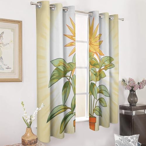Light plants printed thermal window curtain — photo 3