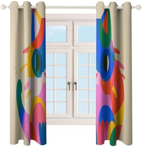 Colorful cats printed thermal window curtain — photo 4