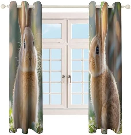 Two little cute rabbits curtains 72 in — photo 4