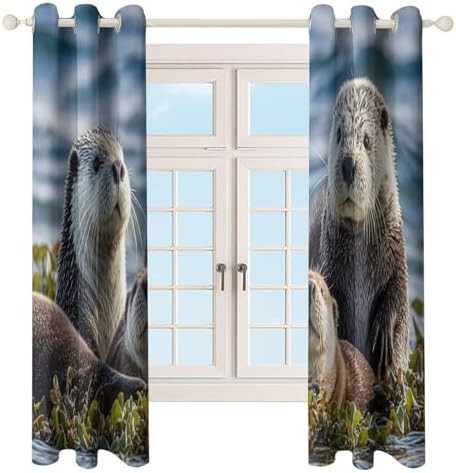 Sea otters printed thermal curtains 72 in — photo 4