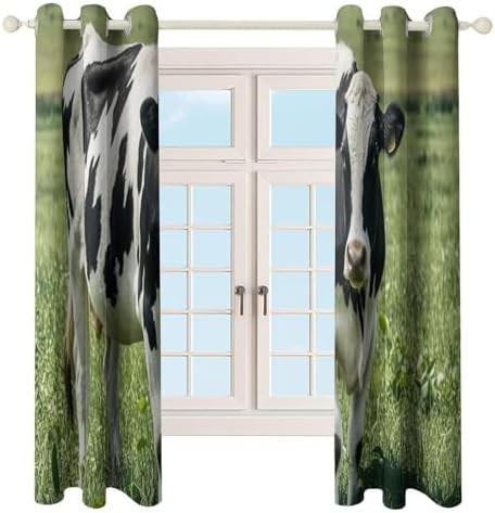 Cartoon milk cow printed curtains 72 in — photo 4