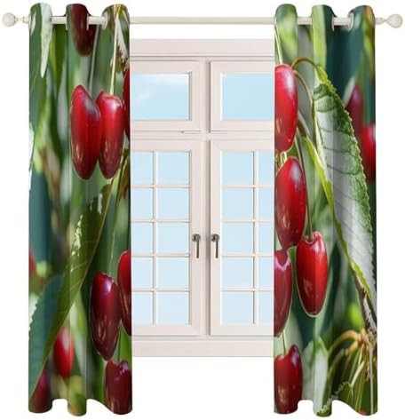 Cherry printed thermal blackout curtains 72 in — photo 4