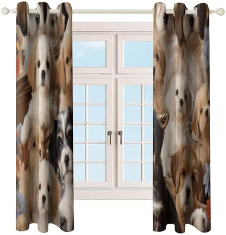 Cute pet dogs print thermal curtain 52x72 — photo 4