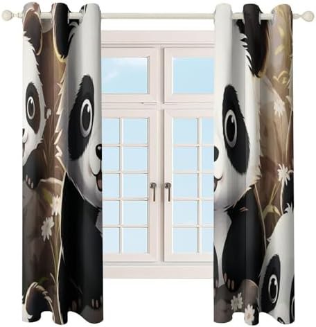 Panda animal printed total blackout curtain — photo 4
