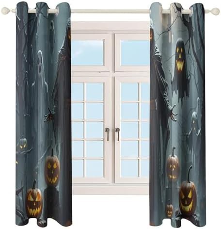 Grim reaper printed grommet curtains 72 in — photo 4