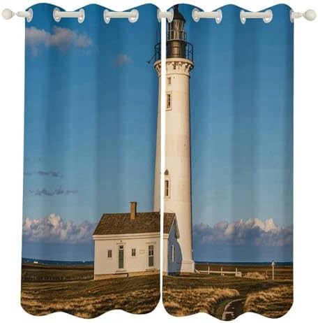 Old lighthouse scale thermal curtain 52x72