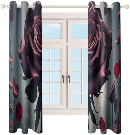 Rose gothic printed thermal insulated window curtains — photo 4