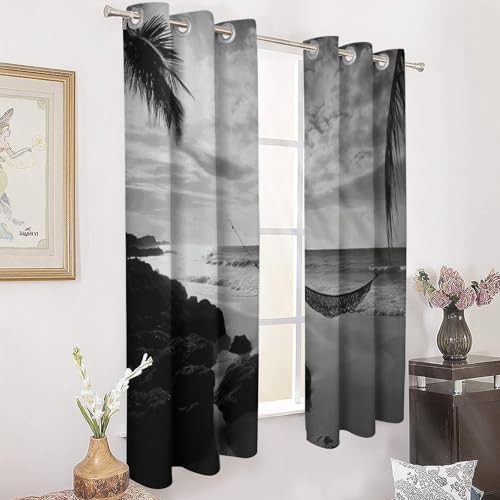 Beach print thermal insulated curtain 52x72 — photo 3